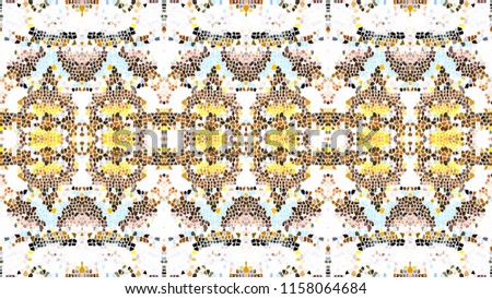 Mosaic colorful horizontal pattern for textile, design and backgrounds