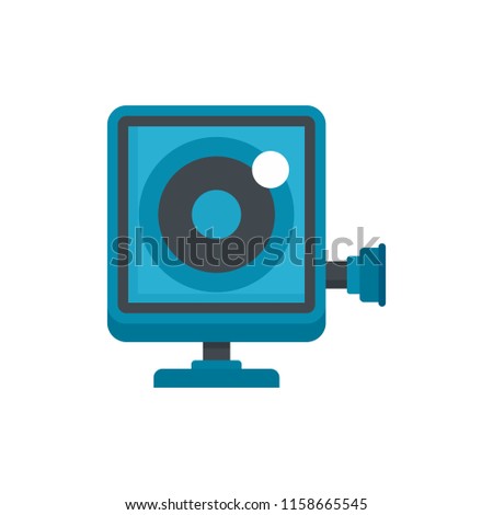 Action camera icon. Flat illustration of action camera icon for web isolated on white