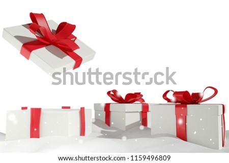 christmas gifts 3d-illustration