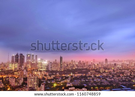 Skyline of mumbai, india