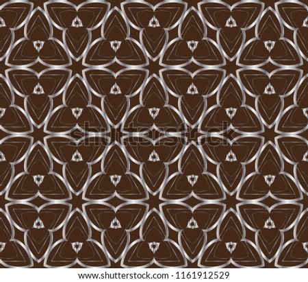 Seamless geometric pattern. With silver color line ornament. Raster illustration. creative design for different backgrounds.