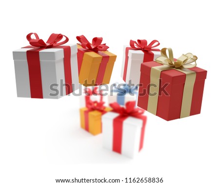 gifts presents boxes 3d-illustration