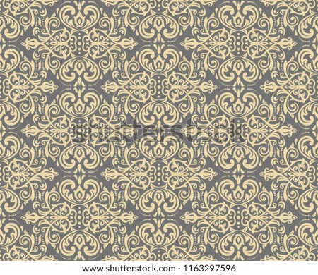 Orient classic golden pattern. Seamless abstract background with repeating elements. Orient background