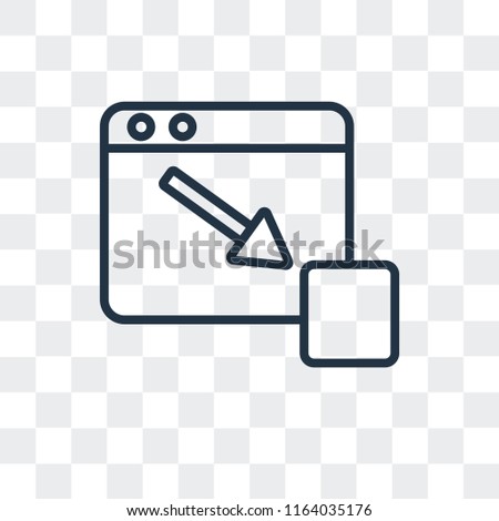 Minimize vector icon isolated on transparent background, Minimize logo concept