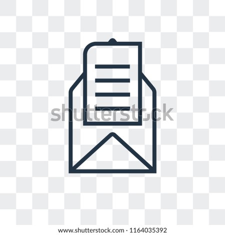 Email vector icon isolated on transparent background, Email logo concept