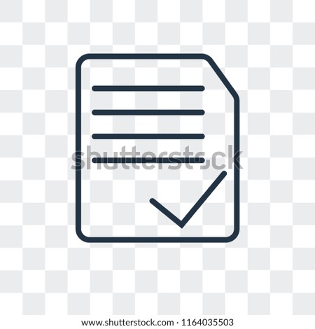File vector icon isolated on transparent background, File logo concept