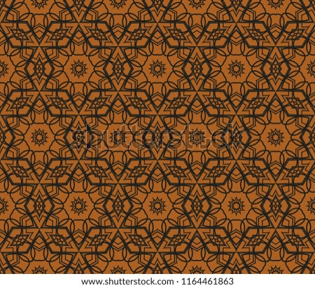 Seamless geometric pattern. With gold color line ornament. Raster illustration. creative design for different backgrounds.