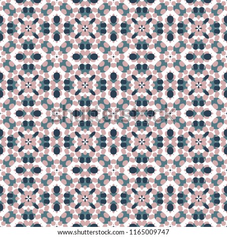 Ancient Geometric pattern in repeat. Fabric print. Seamless background, mosaic ornament, ethnic style. Design for prints on fabrics, textile, covers, paper, wallpaper, interior, patchwork, wrapping.