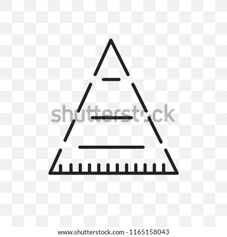 Pyramid vector icon isolated on transparent background, Pyramid logo concept