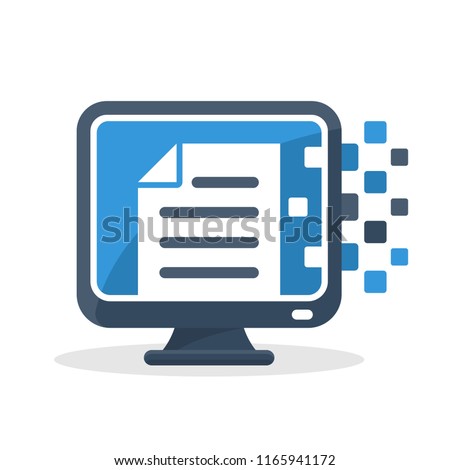vector illustration icon with the concept of digital communication technology, about online document management media