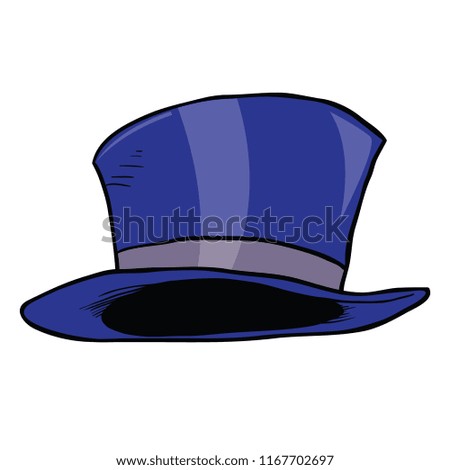 top hat cartoon illustration isolated on white