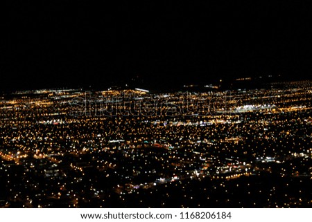 Blurred image of Las Vegas by night - city scape of lights