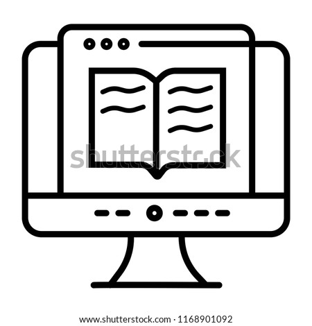 ebook computer online reading internet icon