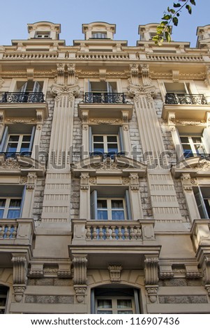 French riviera. Nice. Typical architectural details