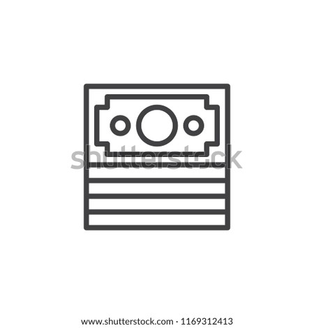 Money Income outline icon. linear style sign for mobile concept and web design. Dollar Currency simple line vector icon. Symbol, logo illustration. Pixel perfect vector graphics