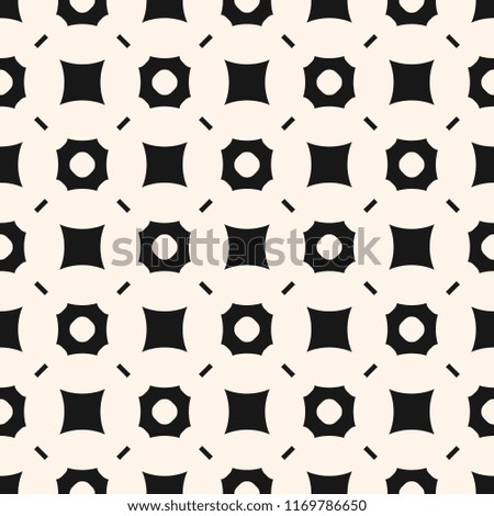 Simple raster geometric seamless pattern. Abstract minimal monochrome background with perforated shapes, squares. Modern funky texture, repeat tiles. Design for decor, covers, package, textile, fabric