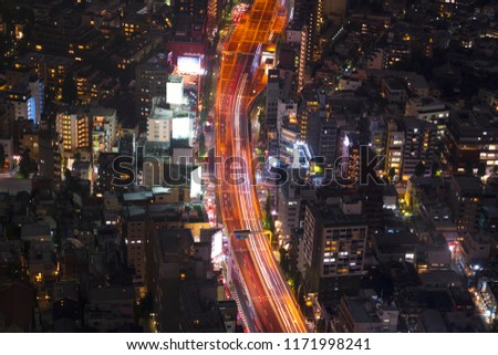 Tokyo night view · expressway