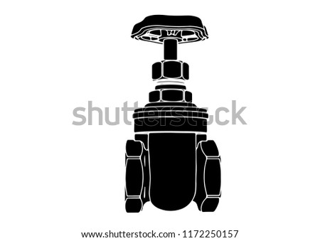 silhouette of a water tap vector
