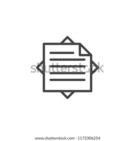 Notes sheets outline icon. linear style sign for mobile concept and web design. Paper Document files simple line vector icon. Symbol, logo illustration. Pixel perfect vector graphics