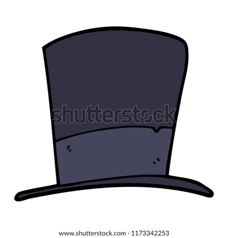 cartoon doodle top hat