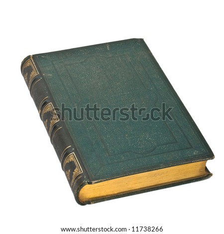 Old book isolated on white background
