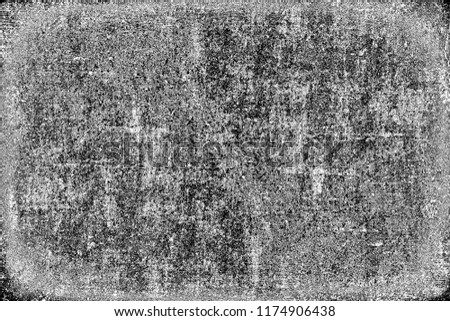 Grunge background black and white. Texture of cracks, chips, scuffs, dust, scratches. Abstract vintage surface. Monochrome pattern for design and printing
