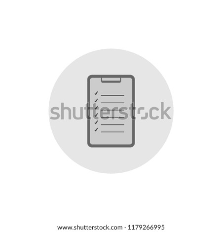 Icon vector of list on the document