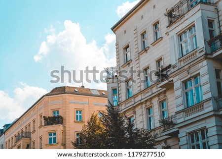 two apartment buildings at prenzlauer berg, berlin