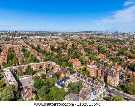 Turnham green and Chiswick suburb area in London