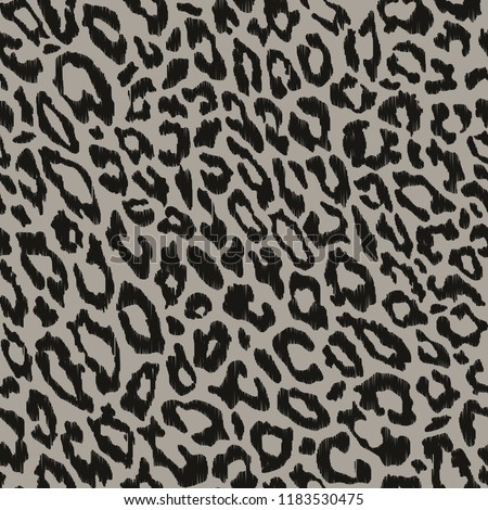 Seamless vector leopard animal print background
