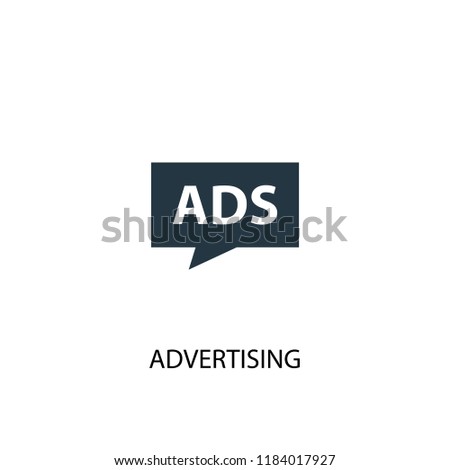 Advertising icon. Simple element illustration. Advertising concept symbol design. Can be used for web and mobile.