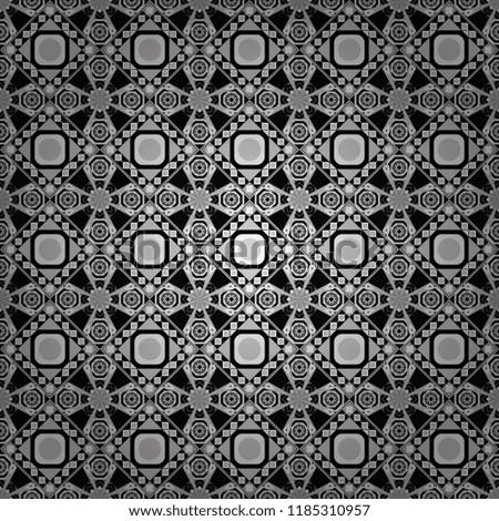 Seamless geometric vector pattern, oriental style in black, white and gray colors.