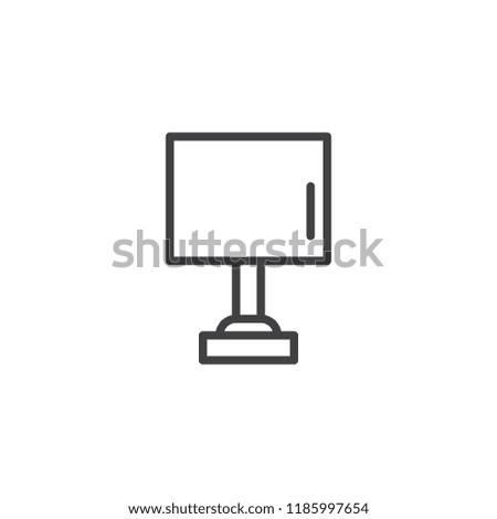 Bedside lamp outline icon. linear style sign for mobile concept and web design. Reading lamp simple line vector icon. Symbol, logo illustration. Pixel perfect vector graphics