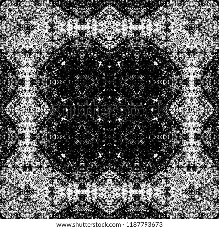 Abstract monochrome vector pattern. Chaotic black and white background