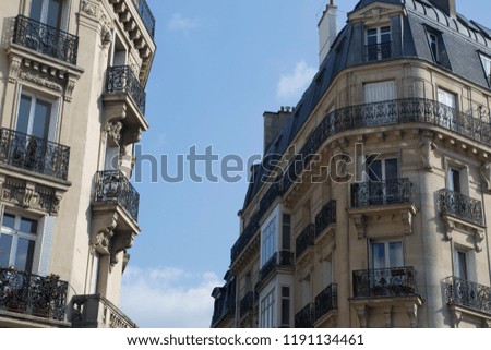 old buildings with balcony