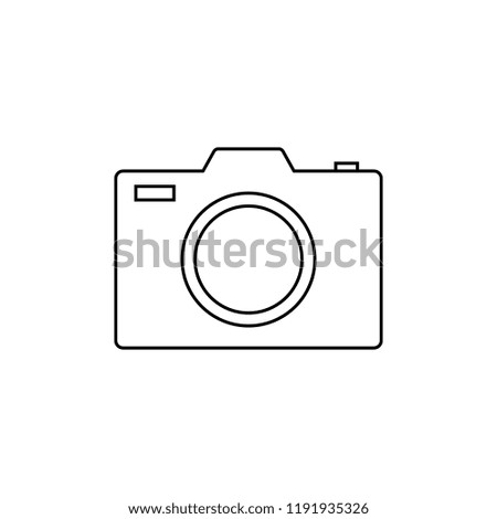 Camera vector icon. Photo line vector icon for websites and mobile minimalistic flat design. 