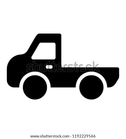 Suv car pickup truck glyph icon vector 