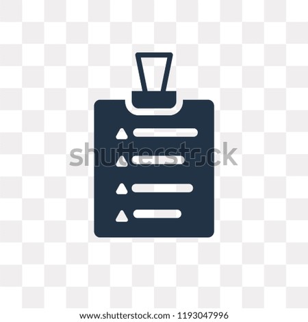 List vector icon isolated on transparent background, List transparency concept can be used web and mobile