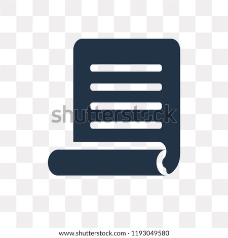 Newspaper vector icon isolated on transparent background, Newspaper transparency concept can be used web and mobile