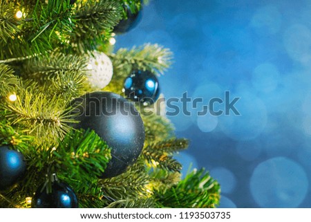 Christmas light. Christmas and New Year holidays background 