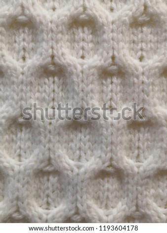 knitted texture made of natural wool