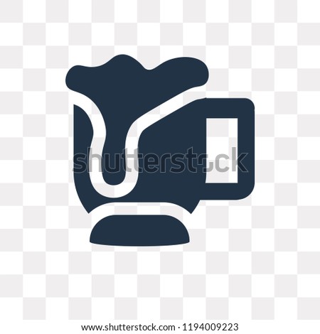 Beer vector icon isolated on transparent background, Beer transparency concept can be used web and mobile