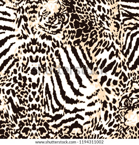 animal skin leopard pattern in vector