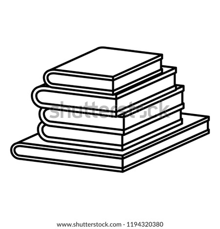 pile books isolated icons