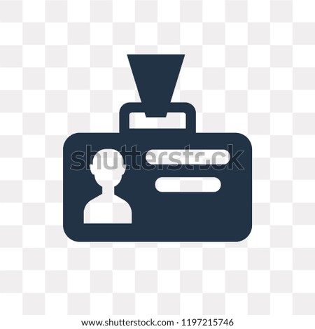 Id card vector icon isolated on transparent background, Id card transparency concept can be used web and mobile