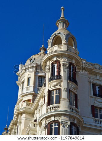 Traditional classical Spanish style house the town of Alicante Costa Blanca Valencia province Spain