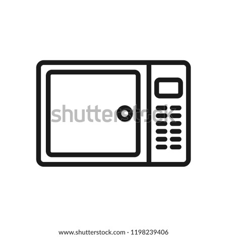 Microwave oven icon vector isolated on white background, Microwave oven transparent sign, line or linear sign, element design in outline style