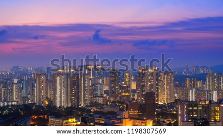 City scape in twilight time.