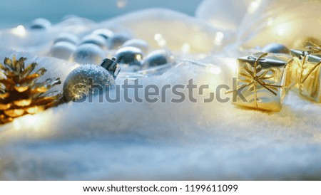 light and Christmas decoration for new year and Christmas concept background  