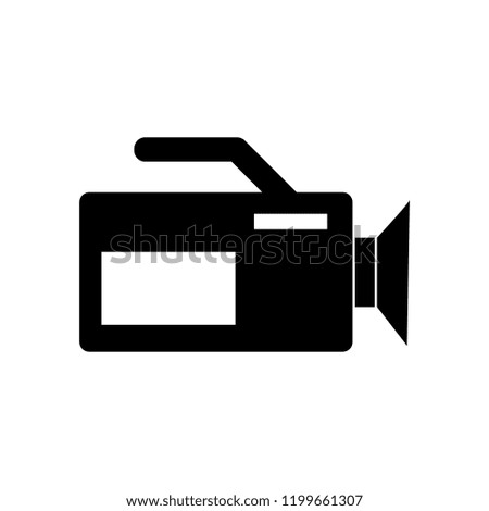 Cinema camera icon, logo on white background